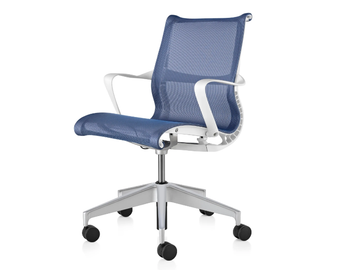SETU - Ergonomic swivel fabric office chair with armrests by Herman Miller - view 3